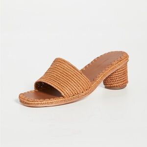Carrie Forbes Bou Heeled Mules - Cognac
